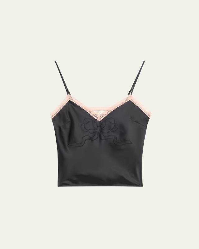 Claudina Lace-Trim Tank Top